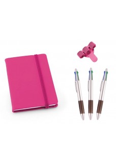 Set Notizbuch A6 Rosa