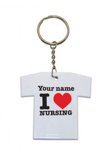 Schlüsselanhänger T-Shirt I Love Nursing