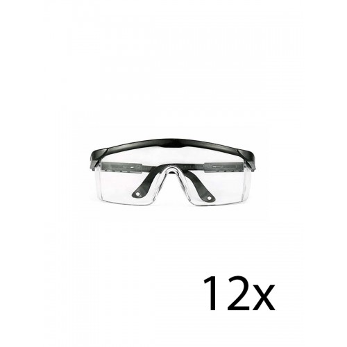 Hospitrix Schutzbrille Schwarz 12 Stk.